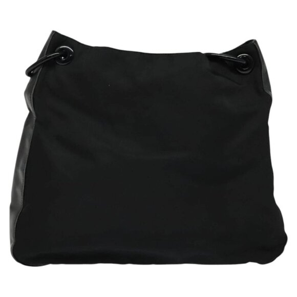 PRADA Shoulder Bag Nylon Plastic Black Silver Auth ep9367 - Picture 2 of 16
